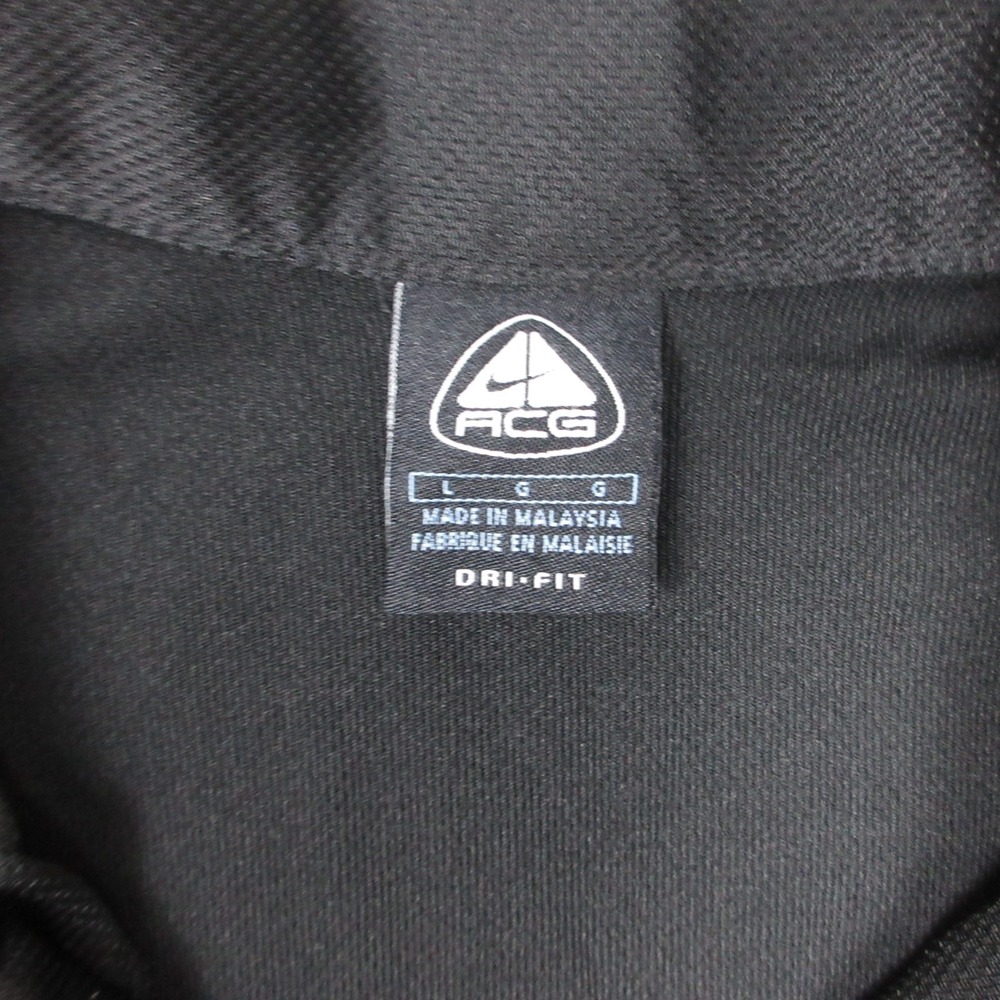 Nike ACG Shirt Mens Large Black Camp Loop Collar Two Pocket Outdoor Button Up - Picture 2 of 7